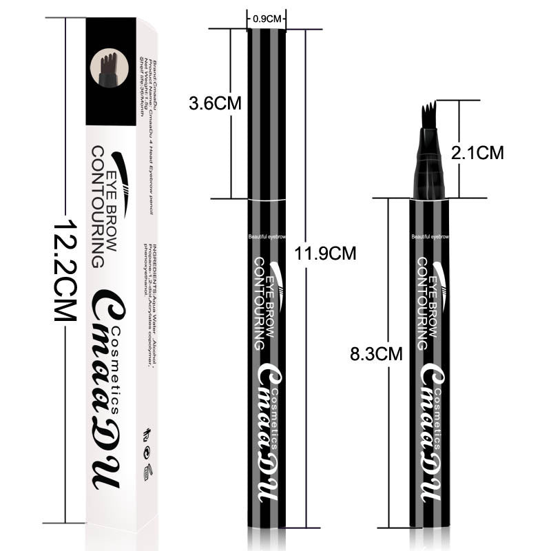 CmaaDu 4-head Eyebrow 4-point Eyebrow Pencil