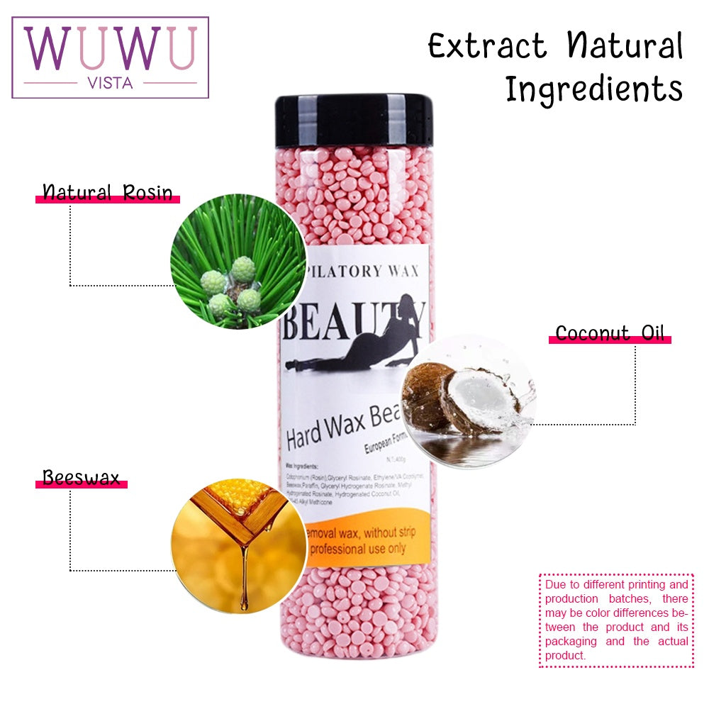 Wax Beans For Hair Removal, Brazilian Coarse Waxing For Bikini, Face, Eyebrow, Back, Chest, Legs, Armpit, At Home Waxing Beads For Women Men