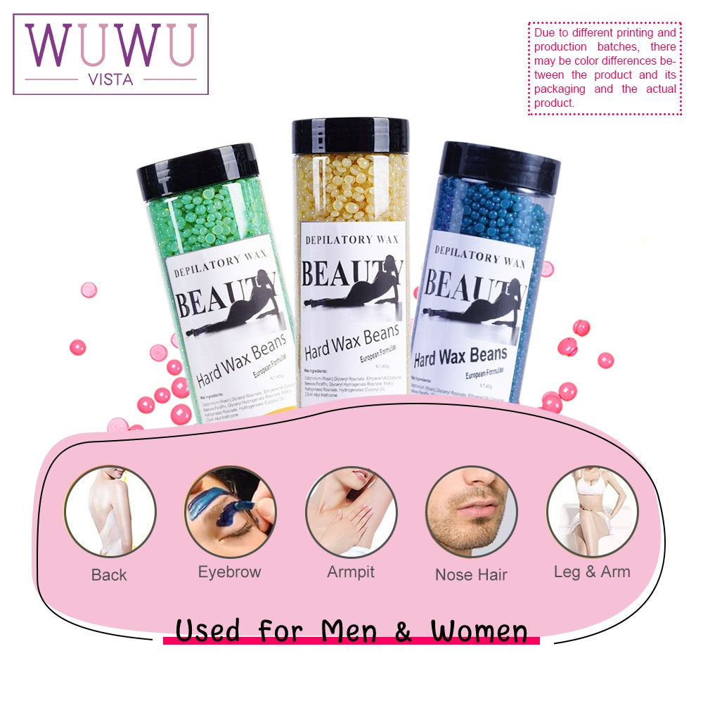 Wax Beans For Hair Removal, Brazilian Coarse Waxing For Bikini, Face, Eyebrow, Back, Chest, Legs, Armpit, At Home Waxing Beads For Women Men